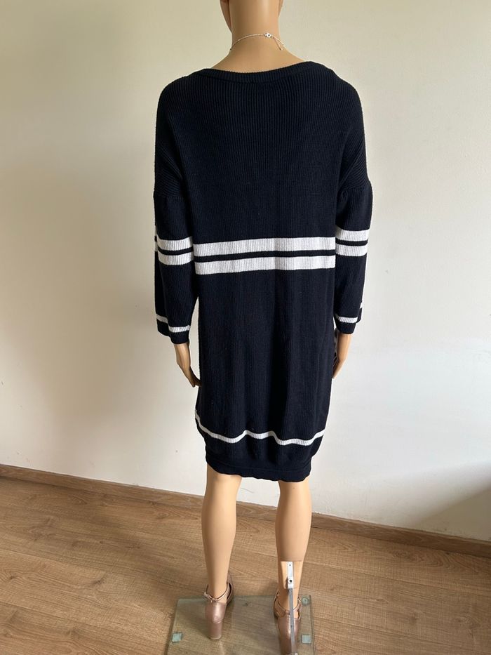 Robe pull bleue marine et blanche Morgan taille S bon état - photo numéro 6