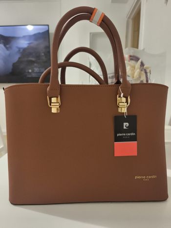 Lot 2 sacs Pierre Cardin marron – Grand + petit – Neufs avec étiquette ✨