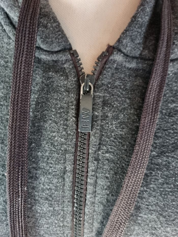 Gilet zippé gris foncé taille S mixte - photo numéro 2