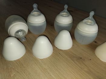 4 biberons 150ml beige elhée