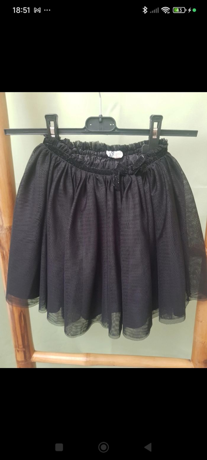 Jupe noire en tulle pailleté - H&M - Taille 7/8 ans