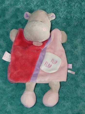 Doudou hippopotame rose marionnette Doudou et compagnie