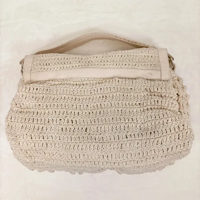 Sac à main beige crocheté crochet - esprit bohème chic S008 - photo numéro 2