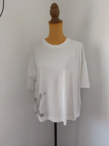 Tee-shirt blanc oversize femme