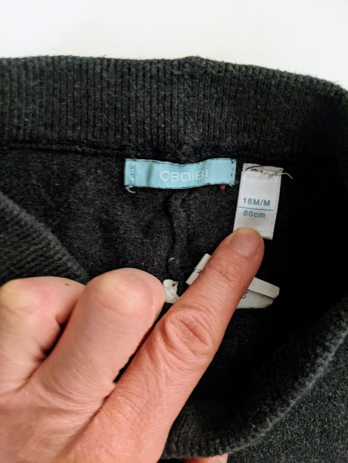 Legging tricot épais coton Obaibi 18 mois 81 cm - photo numéro 3