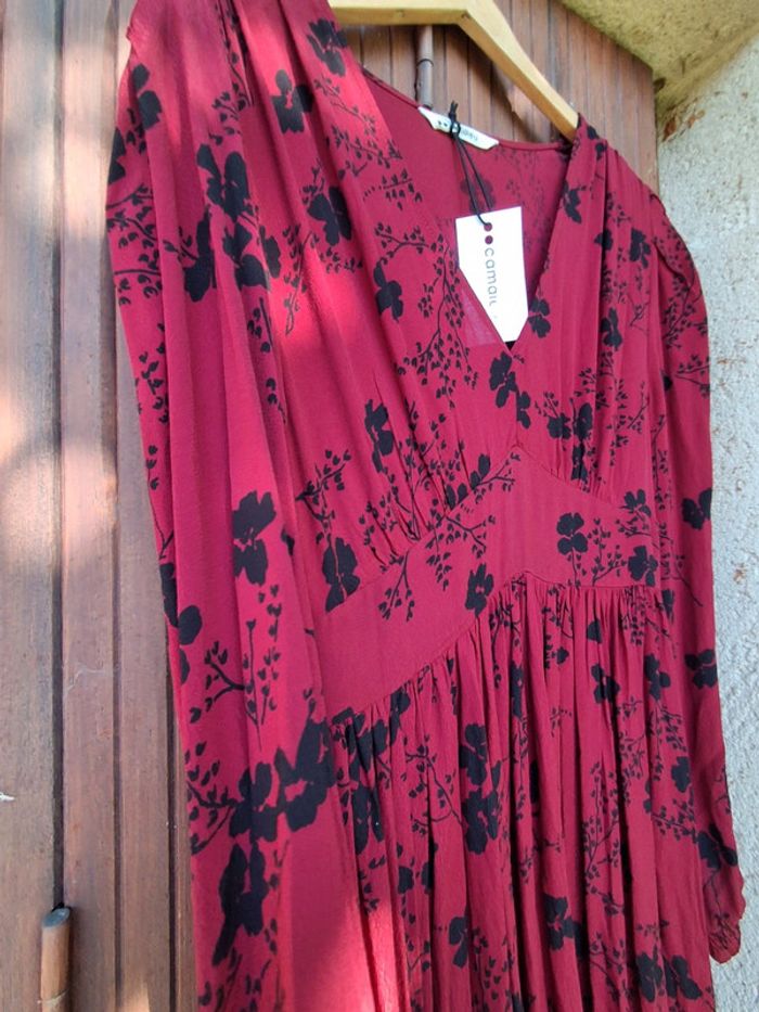 Robe midi manches longues Camaïeu taille 38 neuve - photo numéro 3