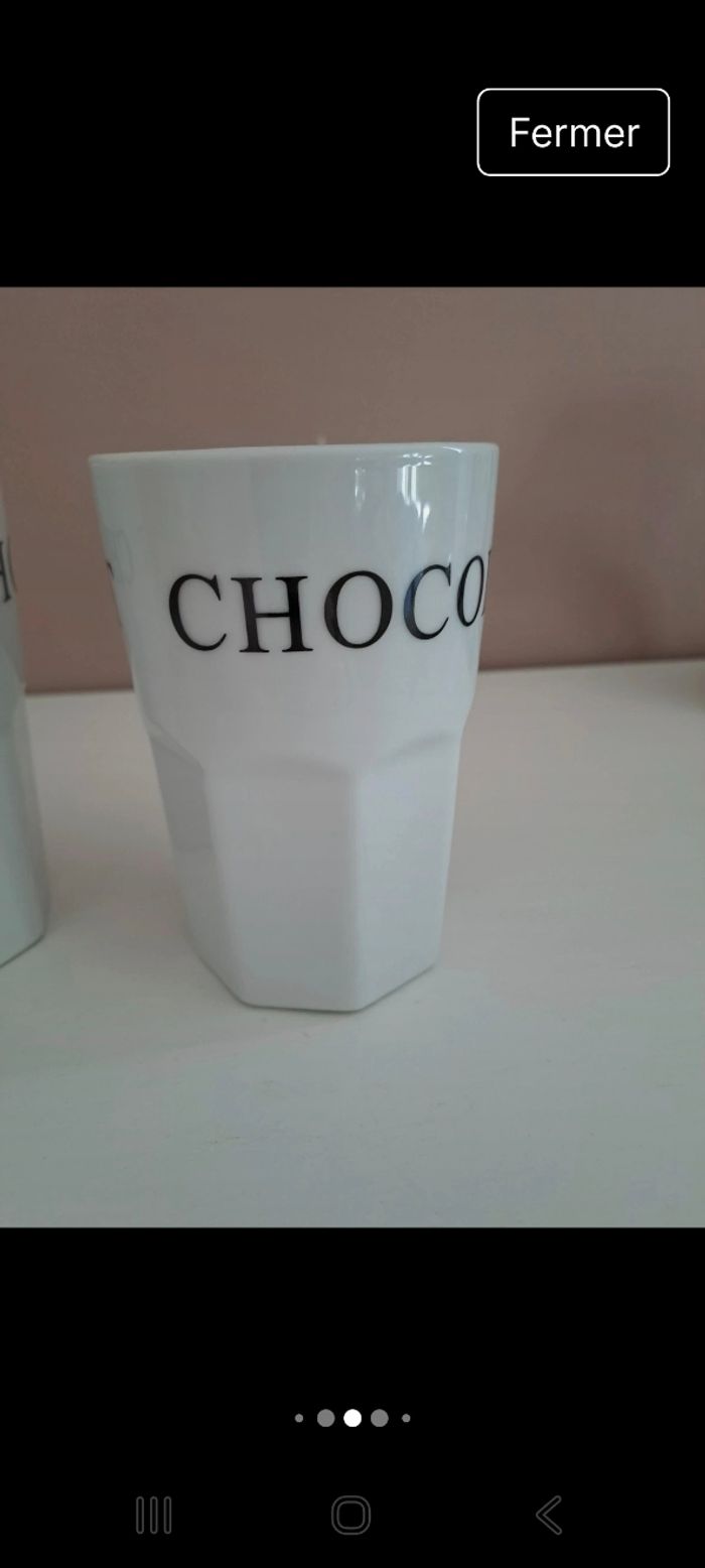 Lot 2 verres a chocolat - photo numéro 3