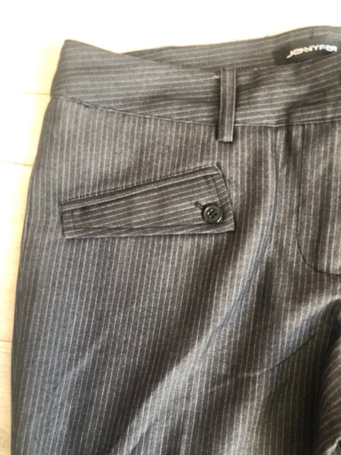 Pantalon tailleur flare jennyfer y2k taille 40 gris rayures tennis - photo numéro 3