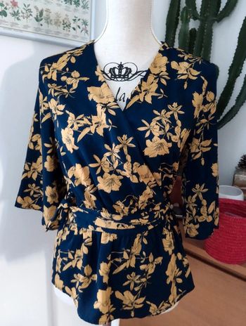 Blouse cache coeur fleurie only taille 36