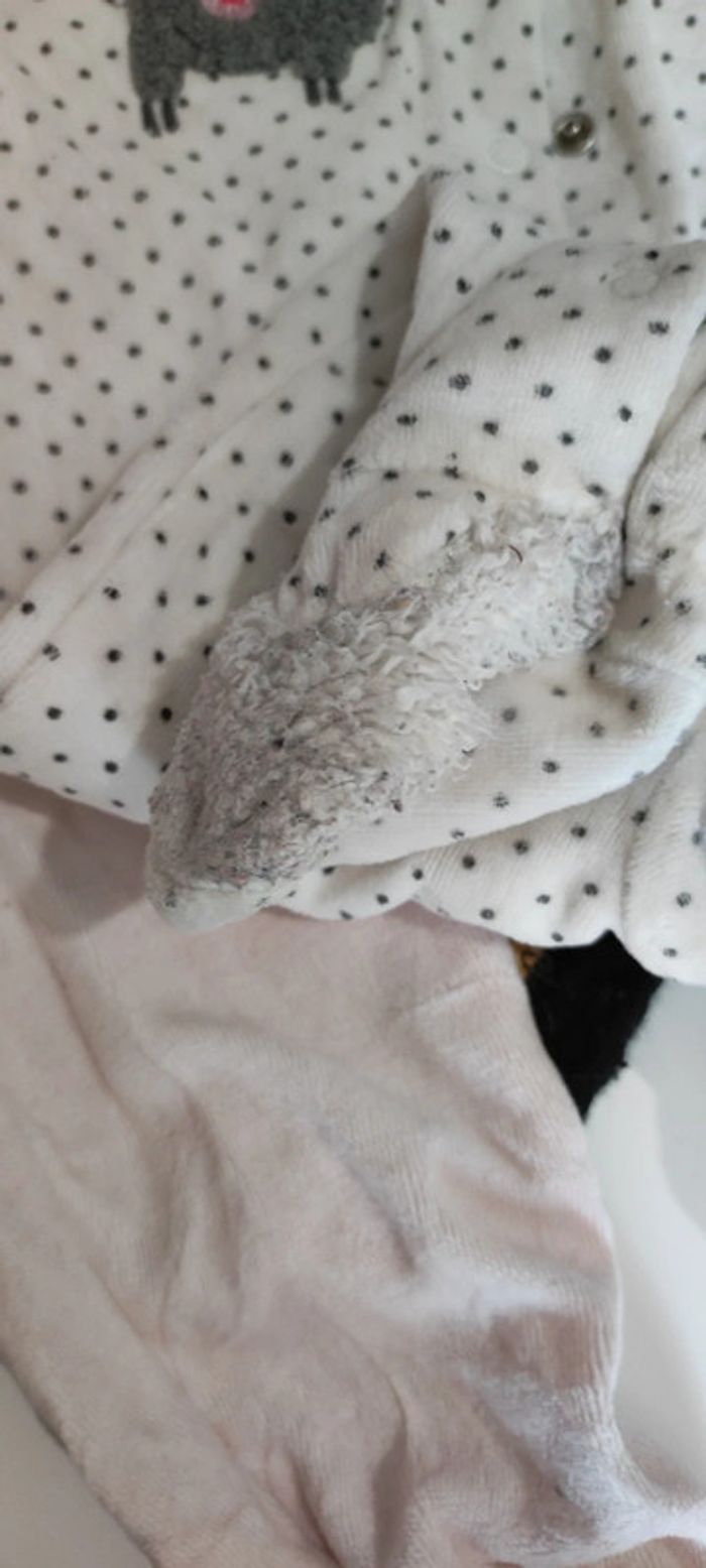 Lot pyjama hiver velours bébé fille printemps automne - photo numéro 3