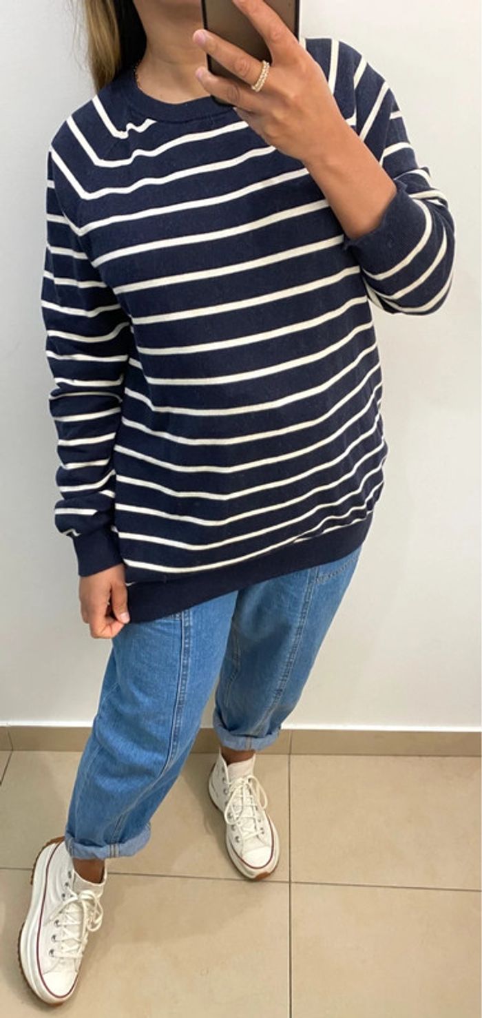 Superbe Pull Marinière Taille L - photo numéro 6