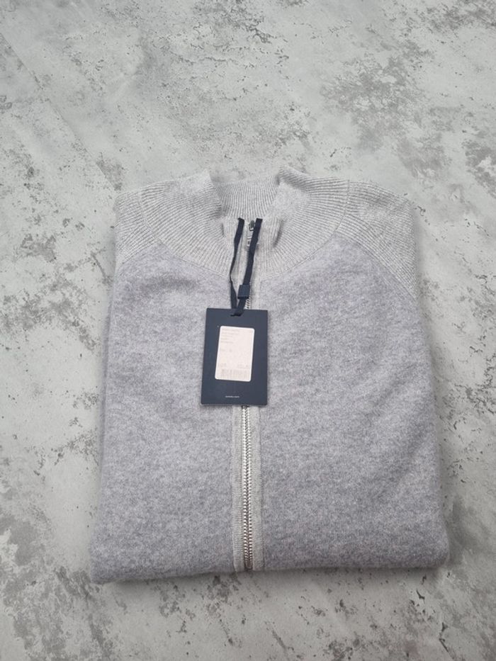 Gilet zippé Tommy Hilfiger gris – Taille M Hommes - photo numéro 2