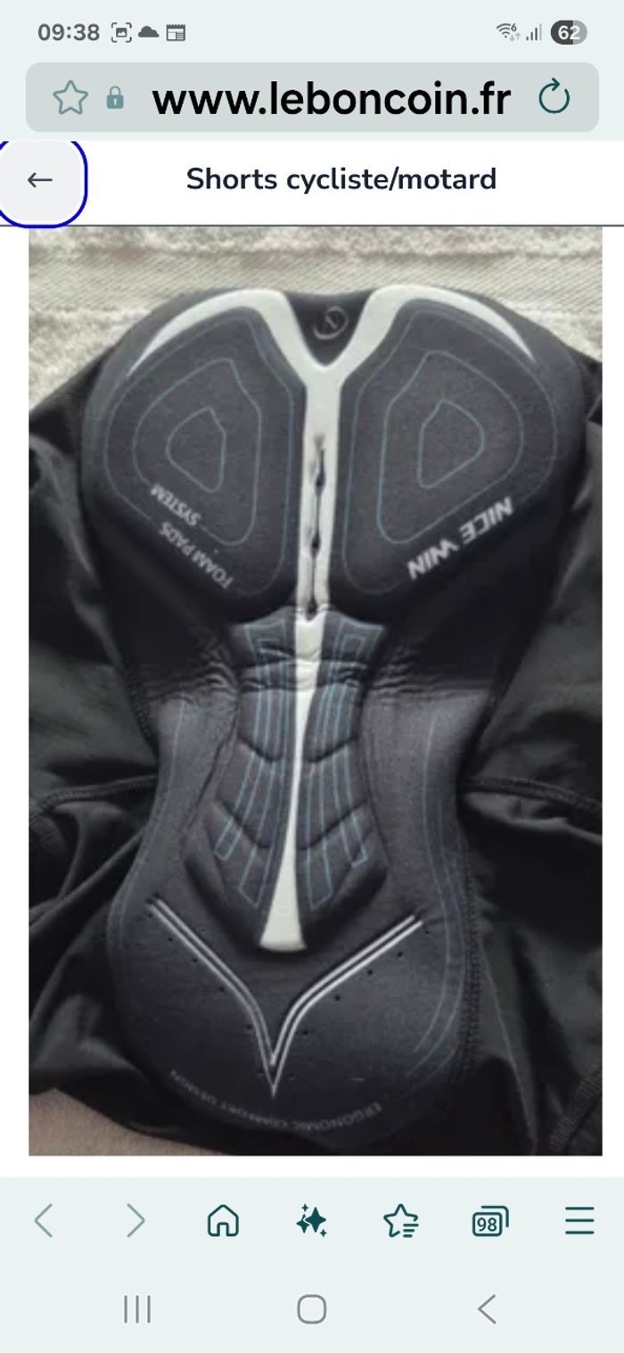 Short cycliste/motard T.3XL - photo numéro 2