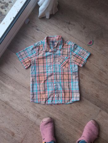 Chemise à carreaux manches courtes 7/8 and