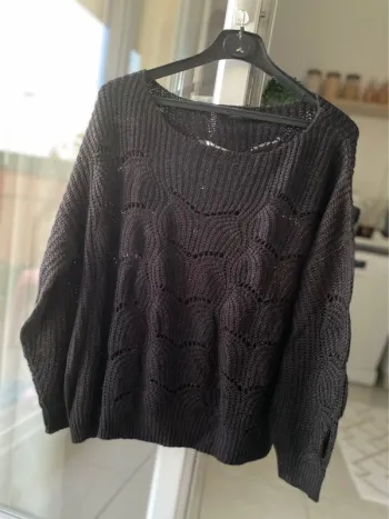 Pull maille noir Manoukian 40