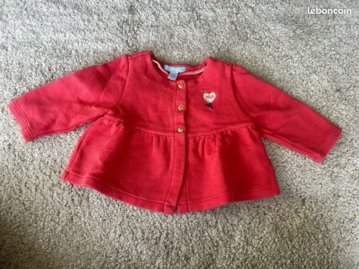 Gilet rose élégant bébé fille - 12 mois - Obaibi