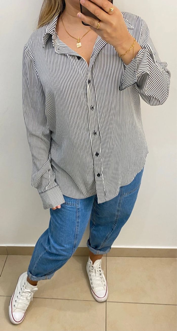 Superbe Chemise A Rayures Taille 42-44 - photo numéro 6