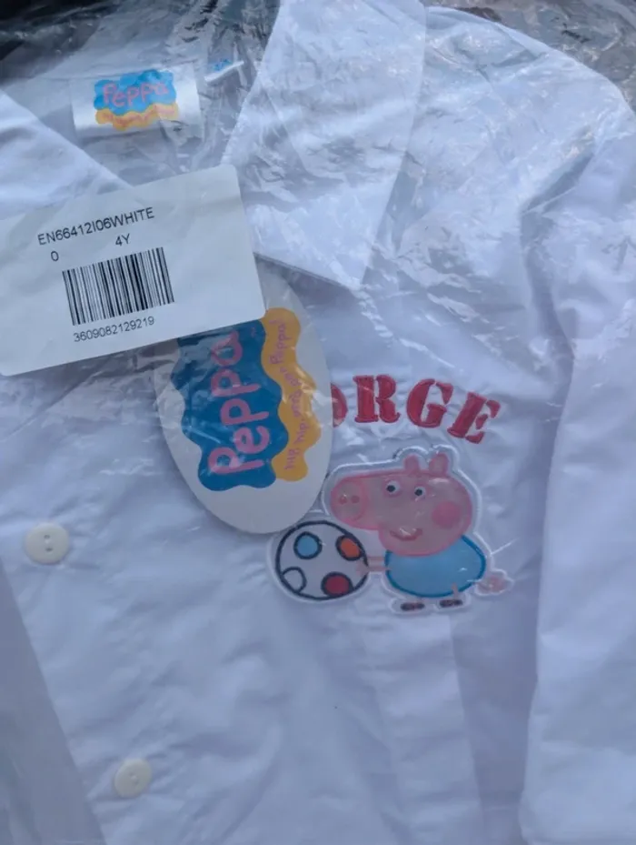 Tablier d'école 4 ans neuf Peppa pig Georges - photo numéro 3