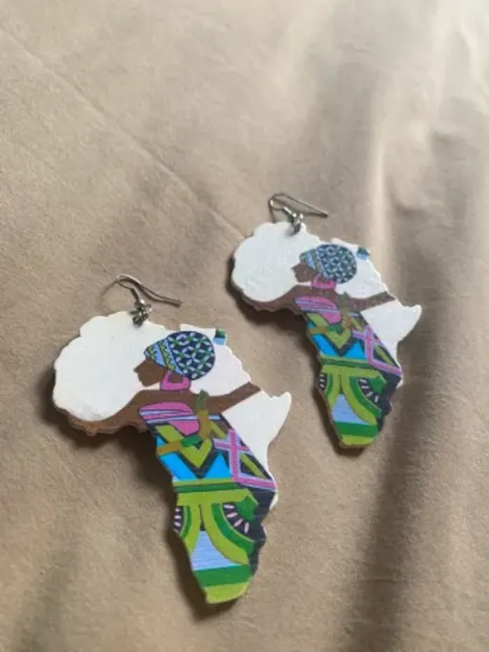 Boucles d’oreilles carte d’Afrique