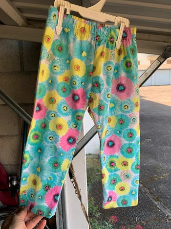 Legging court fleurs