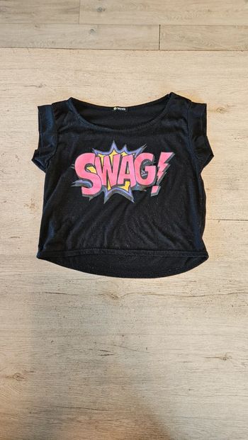 Croc top noir sans manche, Appel's, taille S