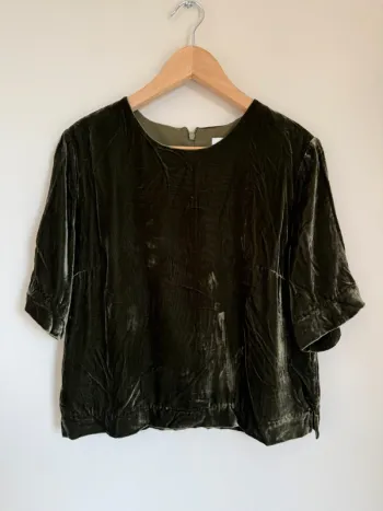 Top velours vert