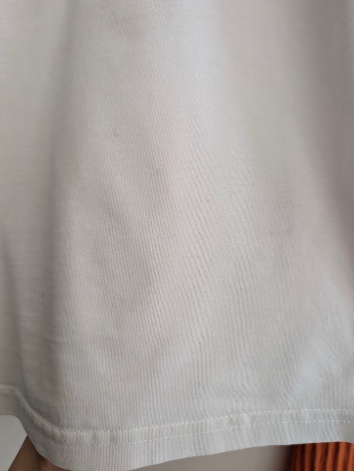 Ensemble tee-shirt manches courtes et pantalon fluide blanc et orange lila rose 4 ans - photo numéro 4