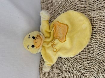 Doudou plat marionnette canard jaune Coin Coin EVEIL ET TENDRESSE