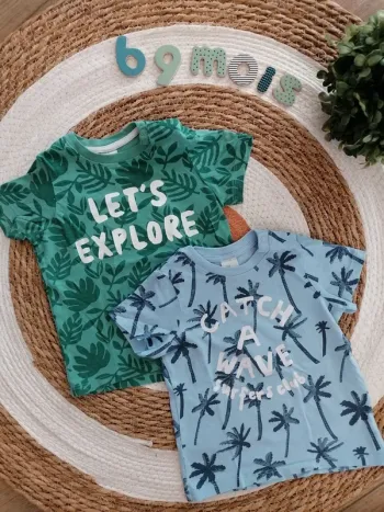 Lot de deux tee-shirts manches courtes - H&M - 6/9 mois
