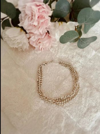 Bracelet de cheville 3 chaînes argenté