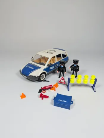 Playmobil Voiture de police avec barrage