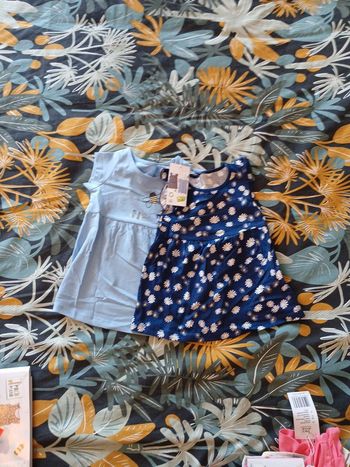 Lot 2 robes fille été 3-6 mois pocopiano neuves.