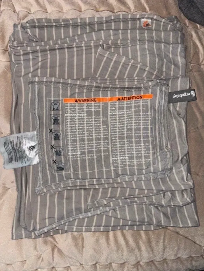 Écharpe de portage Aura – Knit Durable gris rayé - photo numéro 3