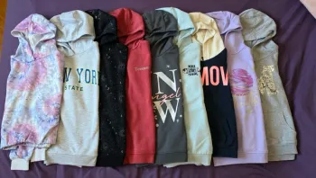 Lot 9 sweats 10-11ans