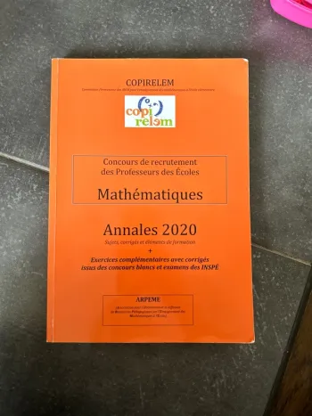Livre mathématiques, annales, 2020