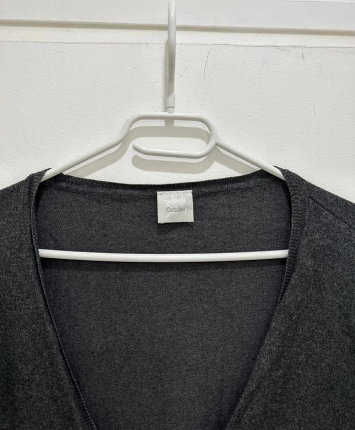 Gilet Camaïeu gris foncé taille L - photo numéro 4