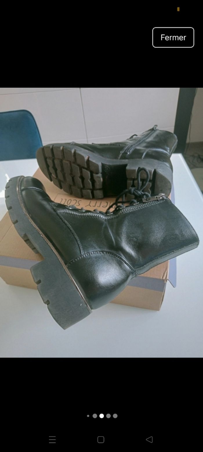 Bottines rock lacet fermeture docs - photo numéro 8