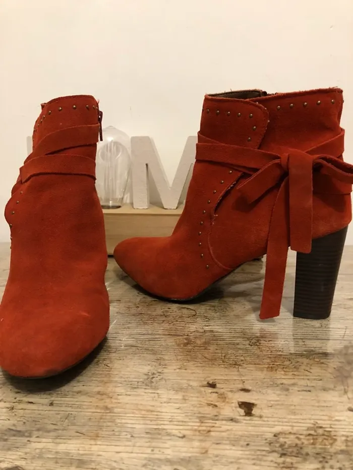 Bottines orange Promod - photo numéro 2