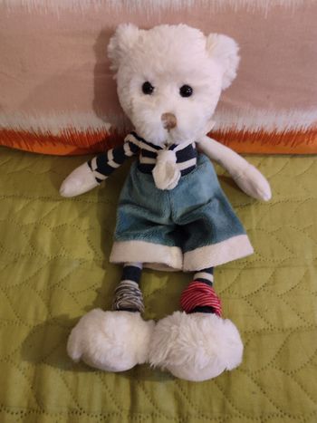 Doudou ours blanc marin Bukowski