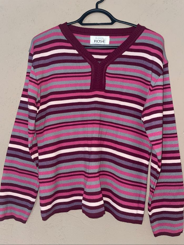 Pull femme rayé