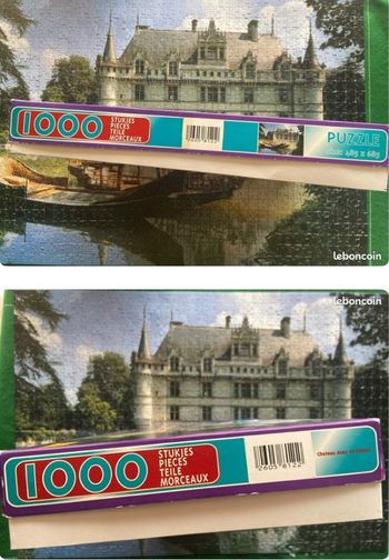 Puzzle 1000 pièces complet : château d’ Azay le rideau