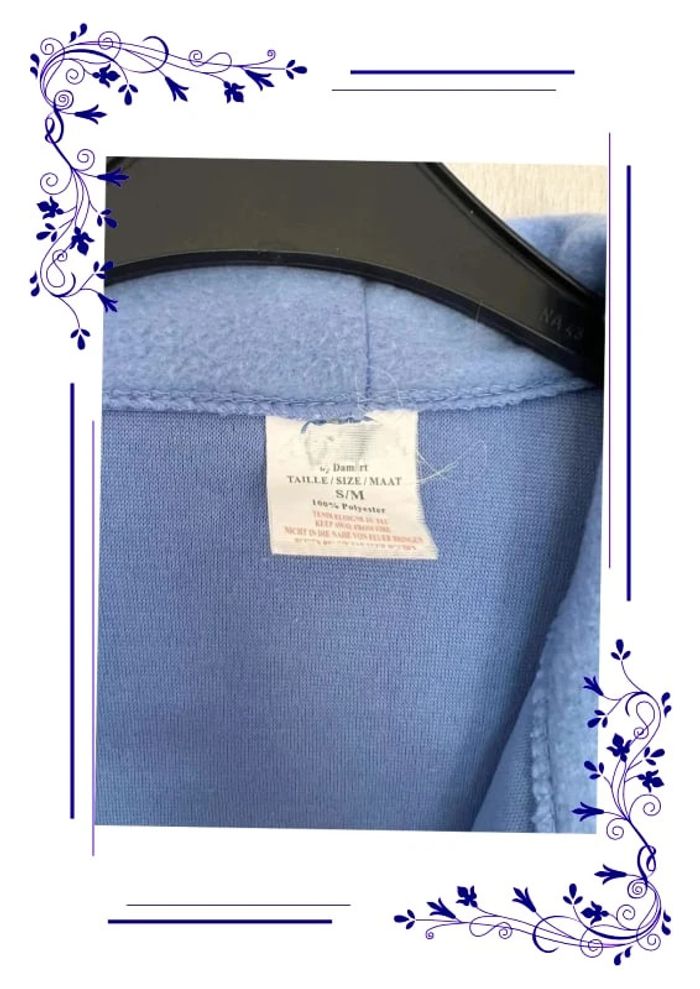 Peignoir Damart bleu S/M - photo numéro 3