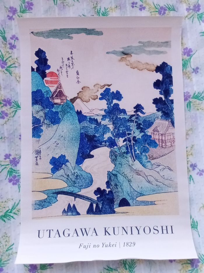 AFFICHE POSTER TOILE A4 PAYSAGE JAPON