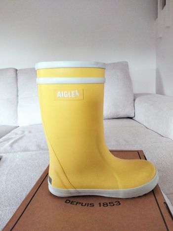 Bottes Aigle, jaune blanc