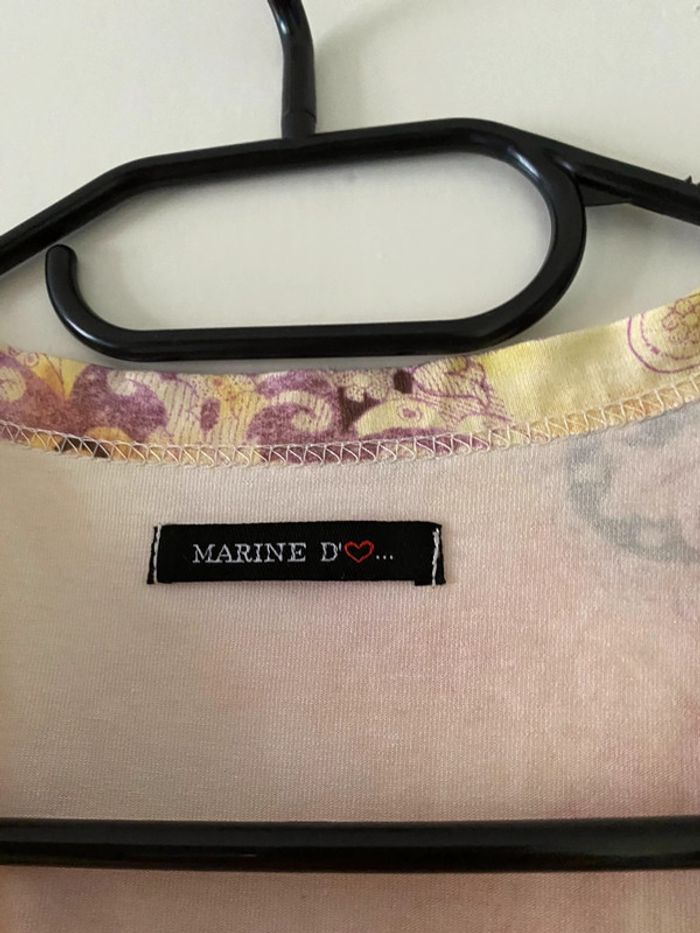 T-shirt jaune manches 3/4 Marine D’Taille 3 - photo numéro 3