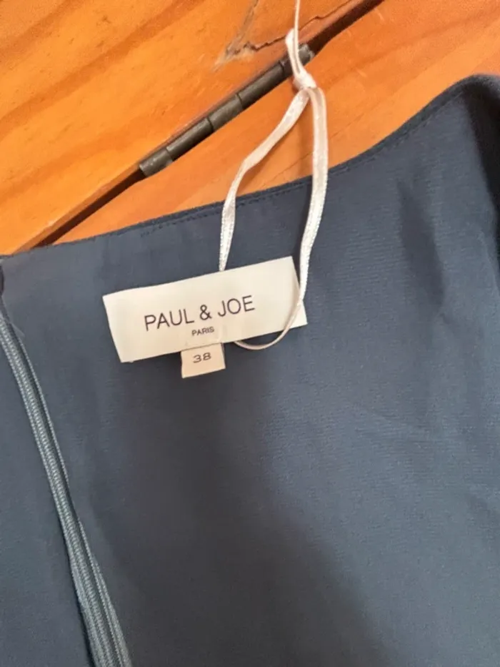 Robe MC  bleu pétrole quasi grise - Paul & Joe - T 38 - photo numéro 3