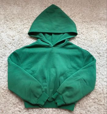 Pull crop top vert à capuche 💚 