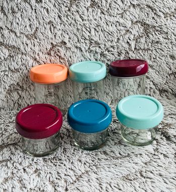 Lot de 6 Babybols en verre pot de conservation repas purée compote soupe bebe Babymoov