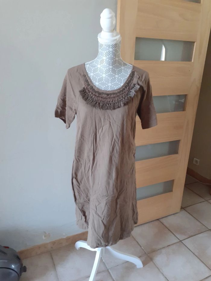 Robe kaki coton