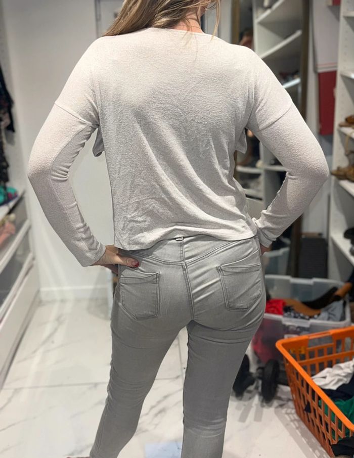 Pull fin beige taille S M 36 38 femme camaïeu - photo numéro 2